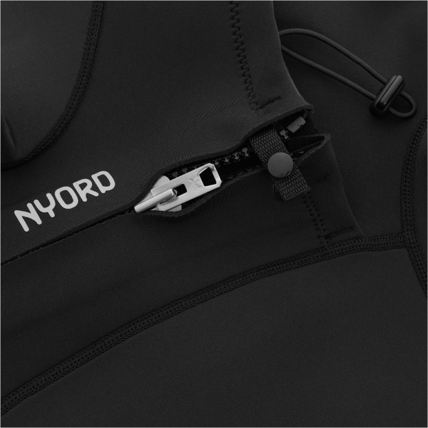 2026 Nyord Mens Solu Yulex 3/2mm Chest Zip FL Wetsuit SOLM32FLCZ001 - Black
